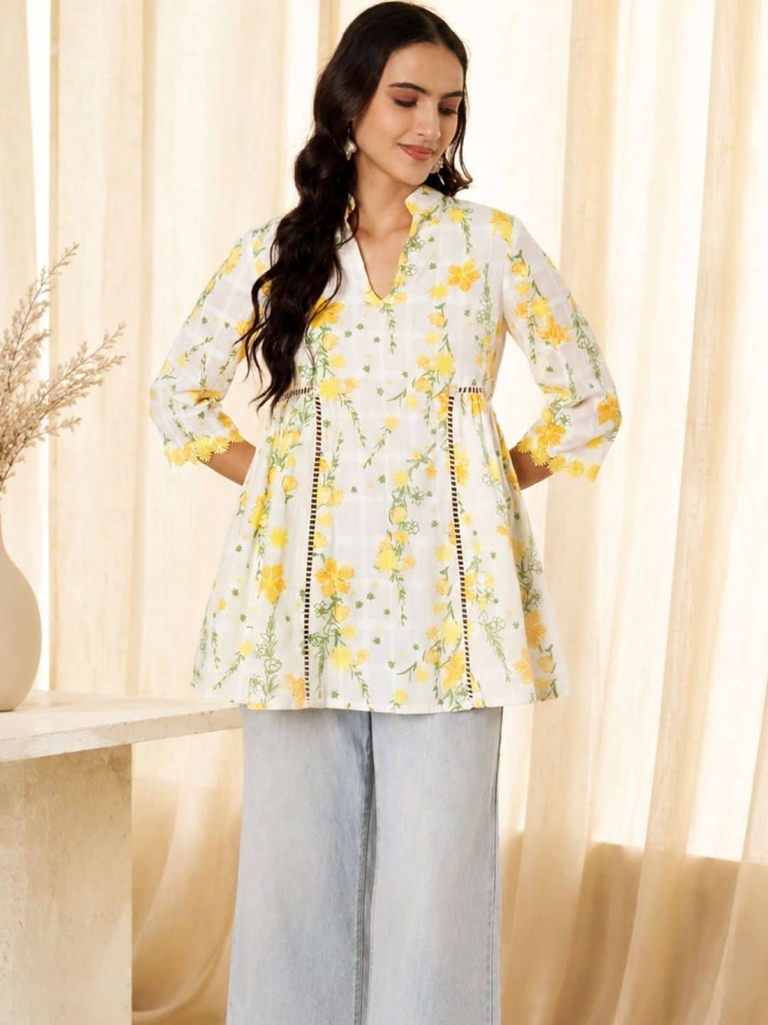 SILCHIC Floral Printed Pure Cotton Kurti