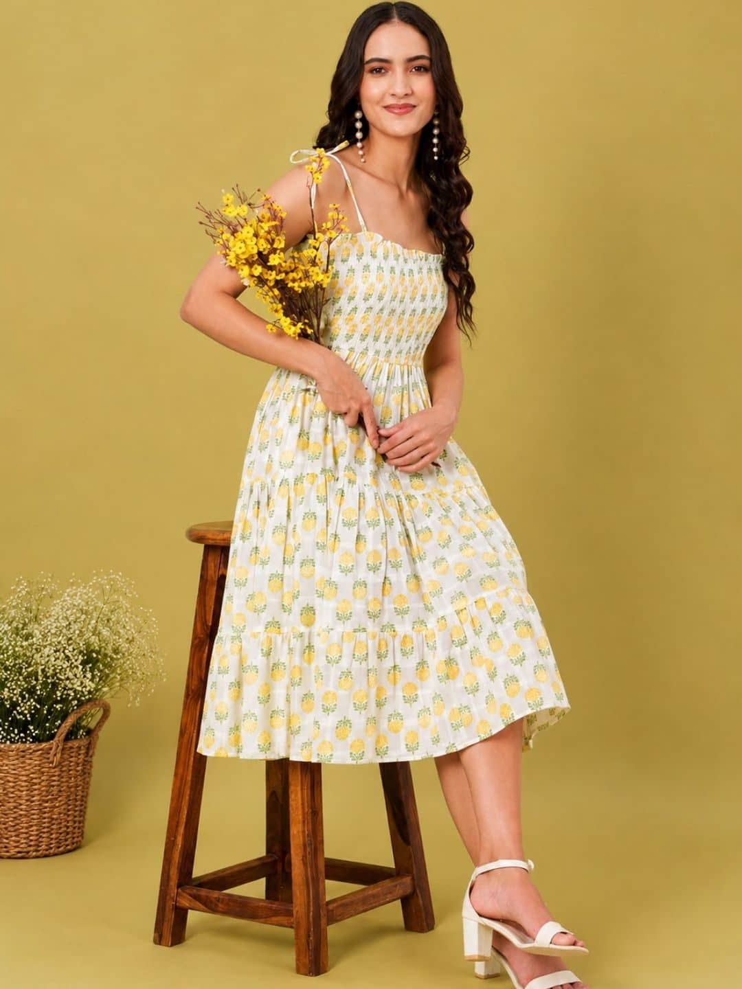 SILCHIC Print A-Line Midi Dress — photo 3
