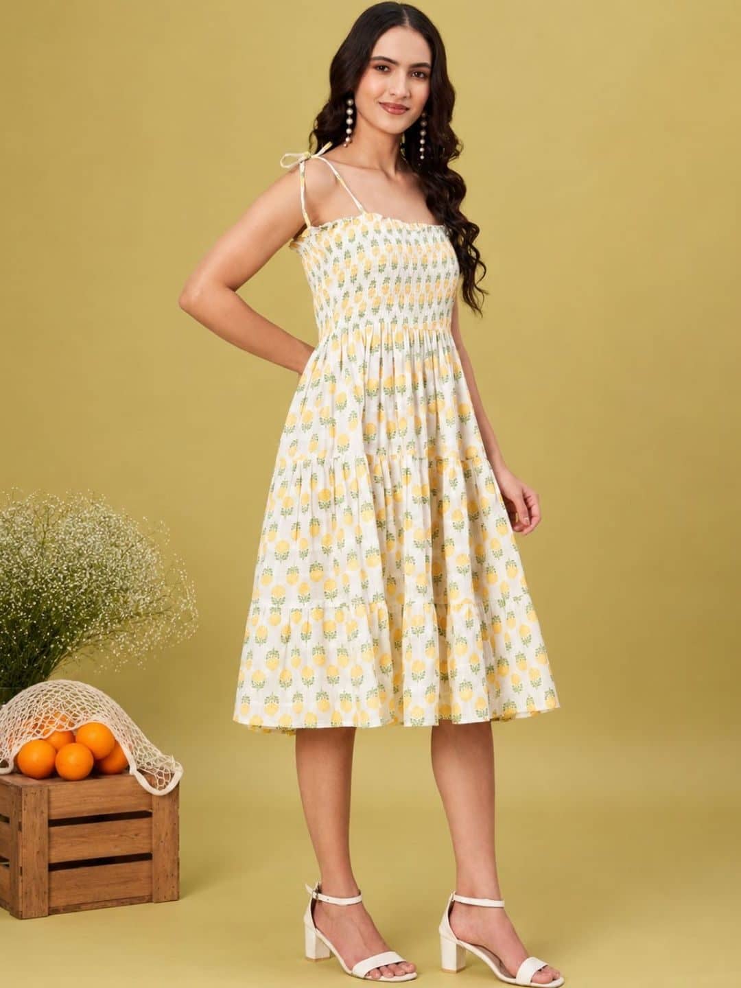 SILCHIC Print A-Line Midi Dress — photo 1
