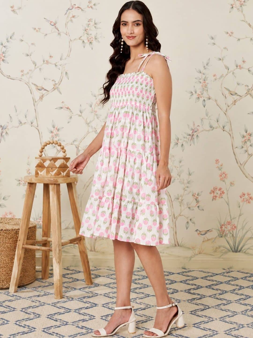 SILCHIC Floral Print Fit & Flare Dress — photo 3