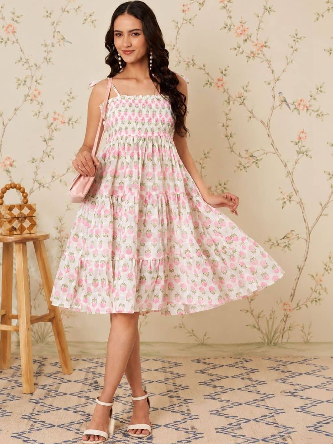 SILCHIC Floral Print Fit & Flare Dress — photo 1