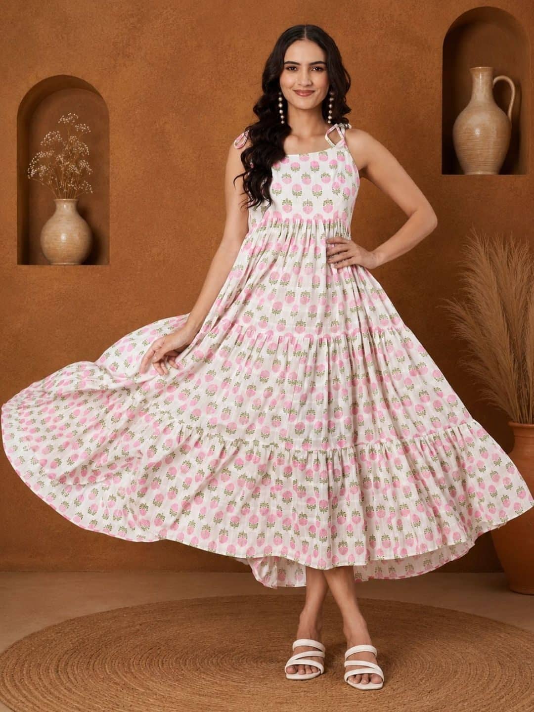 SILCHIC Floral Print Fit & Flare Maxi Dress — photo 2
