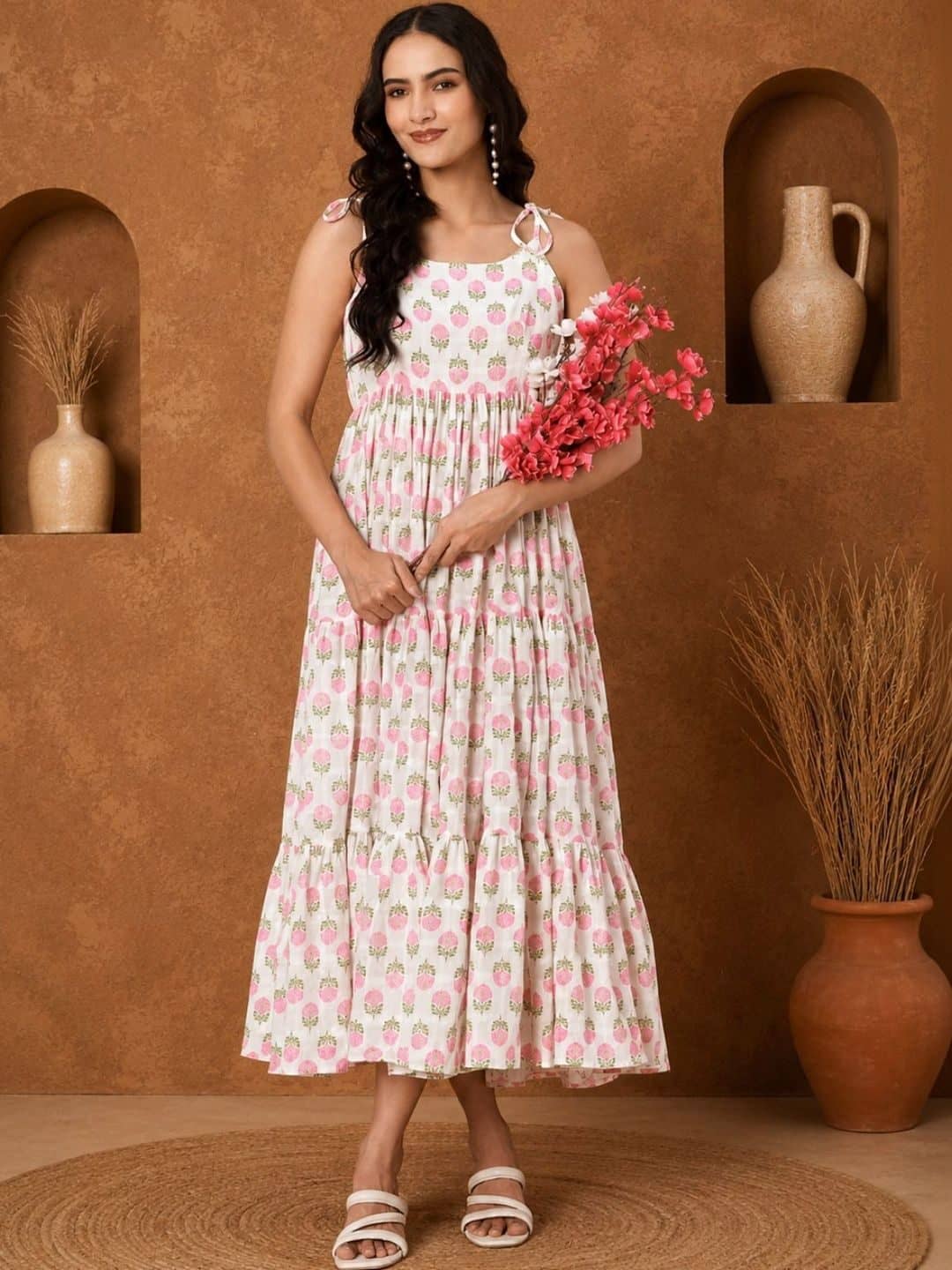 SILCHIC Floral Print Fit & Flare Maxi Dress — photo 3