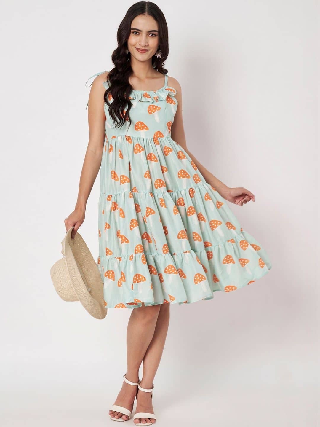 SILCHIC Print Ruffled Fit & Flare Dress — photo 4