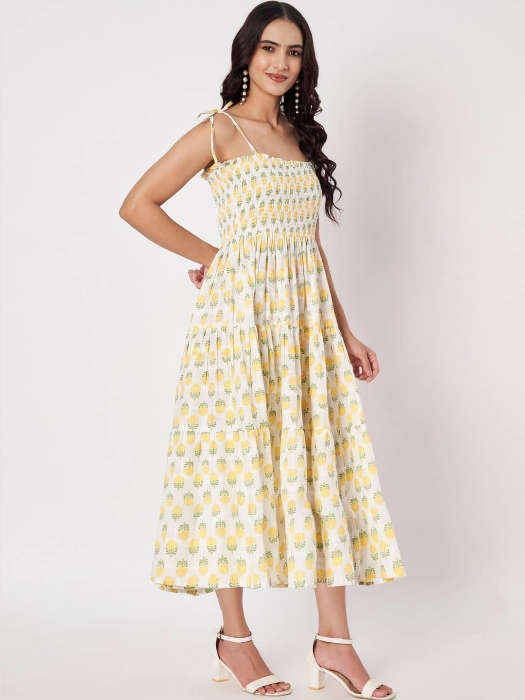 SILCHIC Floral Print A-Line Midi Dress — photo 2