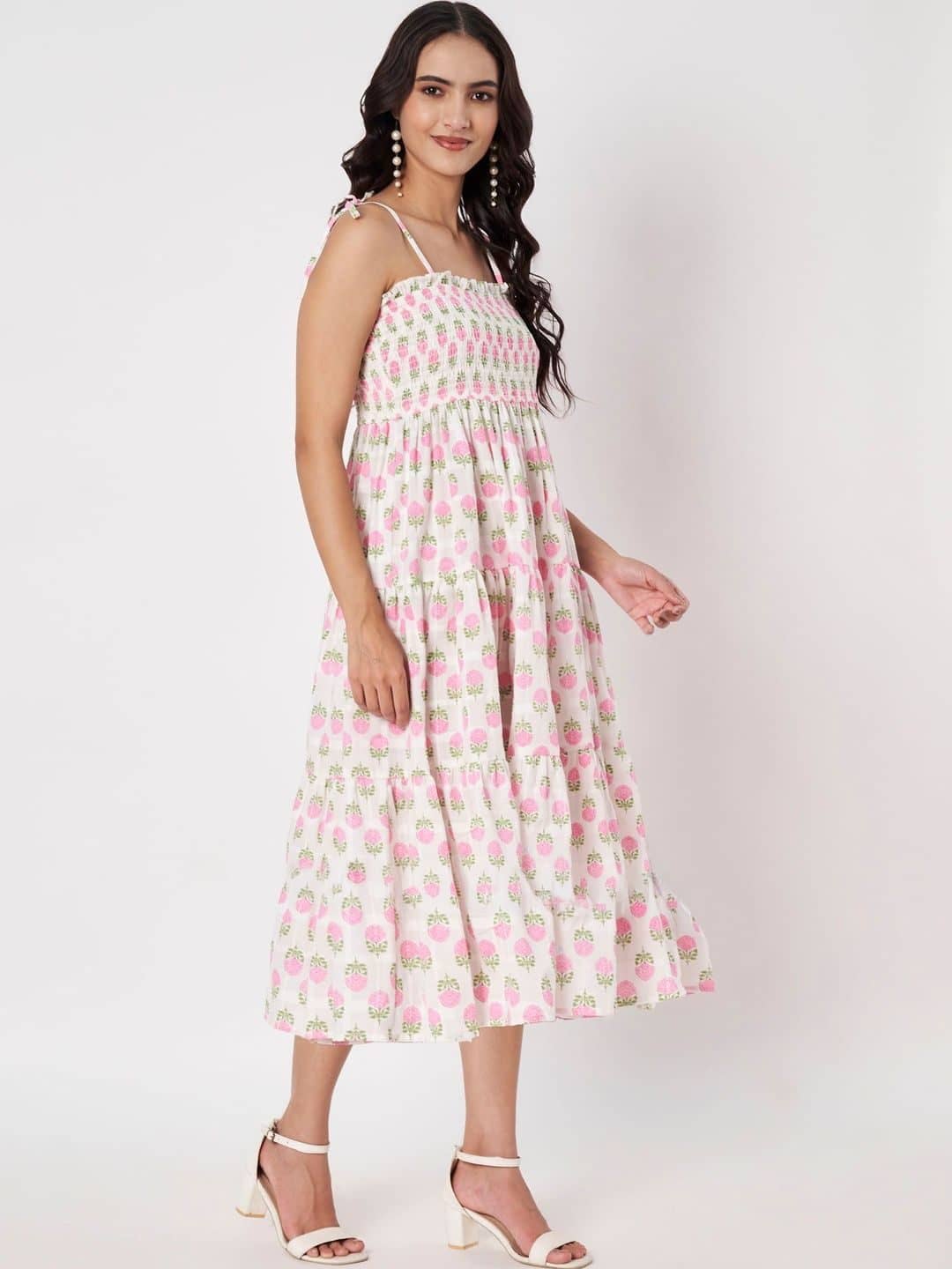 SILCHIC Floral Print A-Line Midi Dress — photo 2