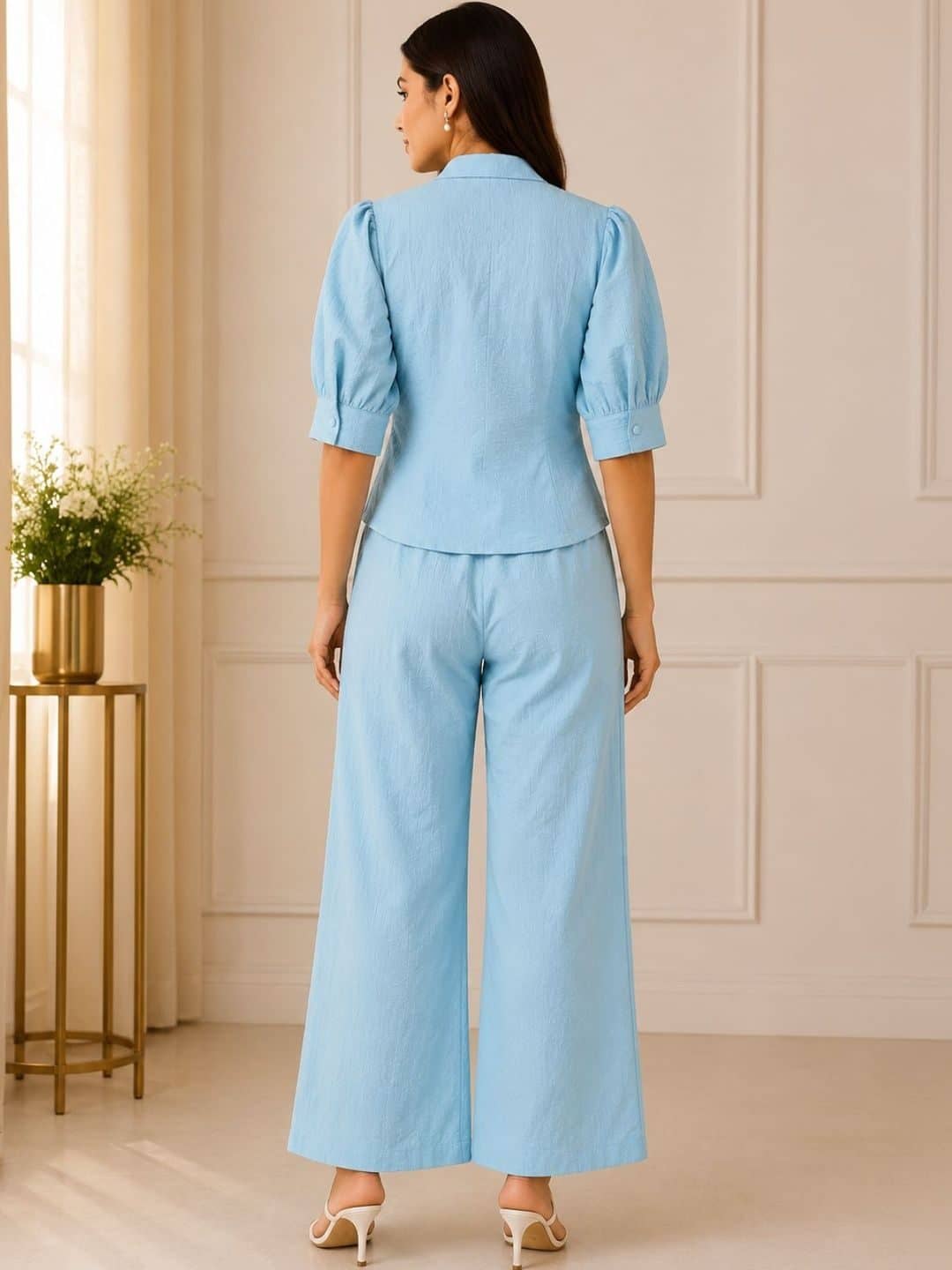 SILCHIC Solid Top with Palazzos — photo 3