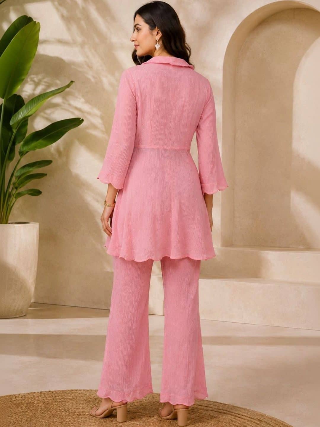 SILCHIC Self Design Top with Palazzos — photo 2