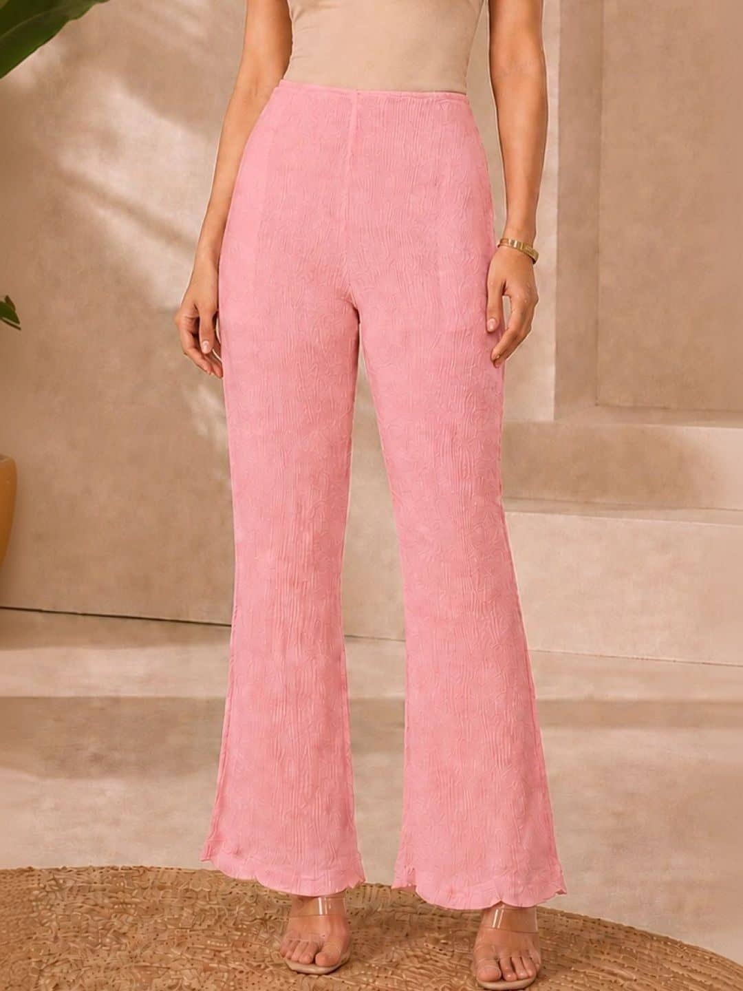SILCHIC Self Design Top with Palazzos — photo 4