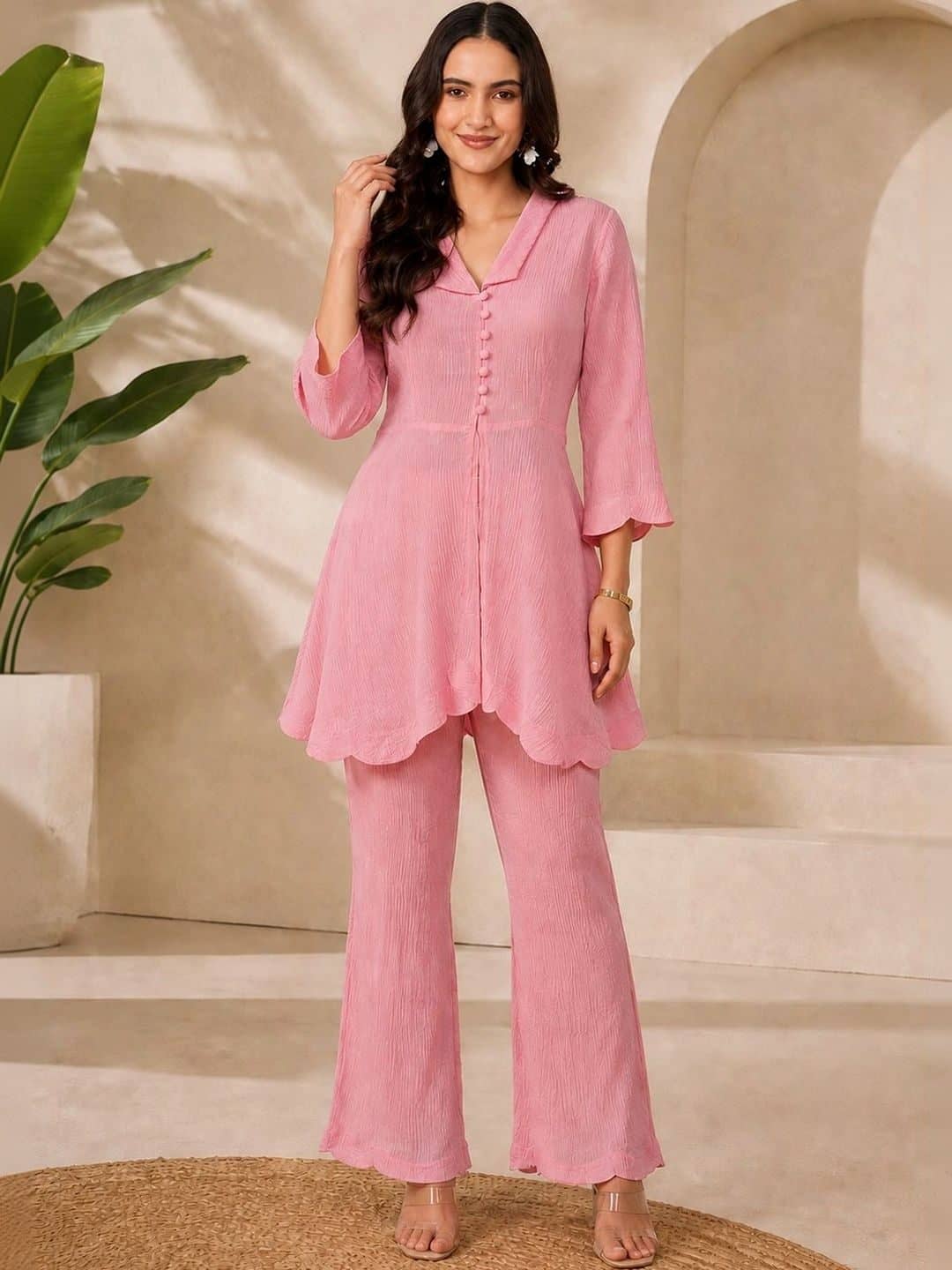 SILCHIC Self Design Top with Palazzos — photo 1