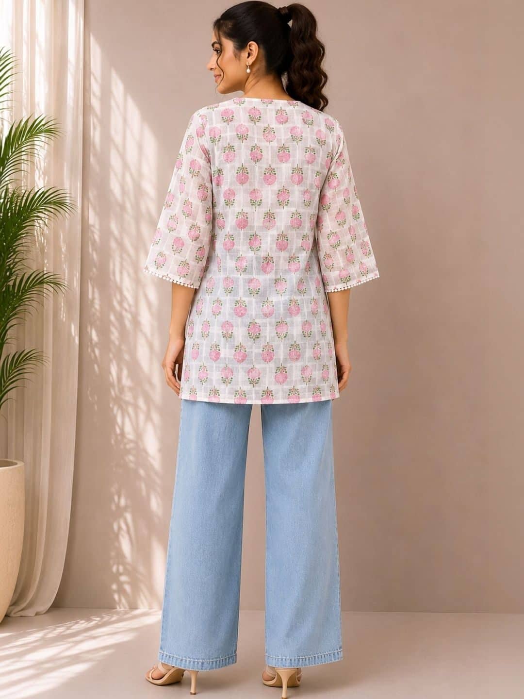 SILCHIC Women Floral Printed Floral Dobby Kurta — photo 3