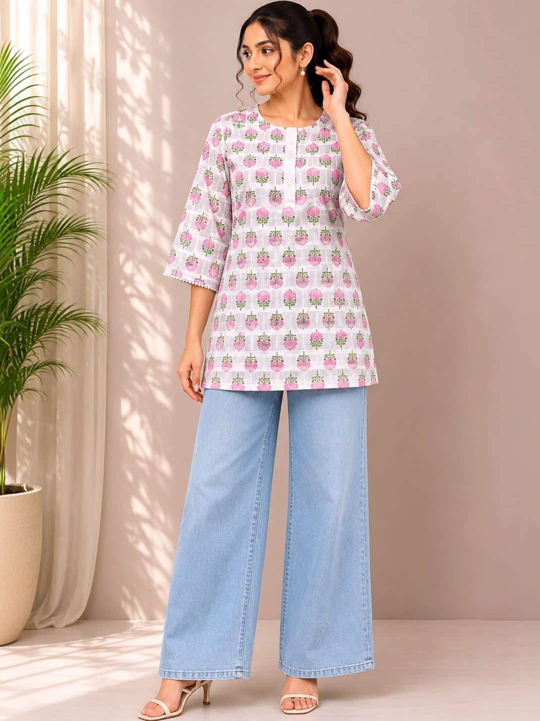 SILCHIC Women Floral Printed Floral Dobby Kurta