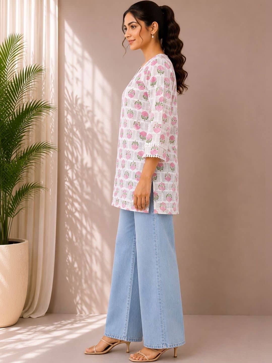 SILCHIC Women Floral Printed Floral Dobby Kurta — photo 2