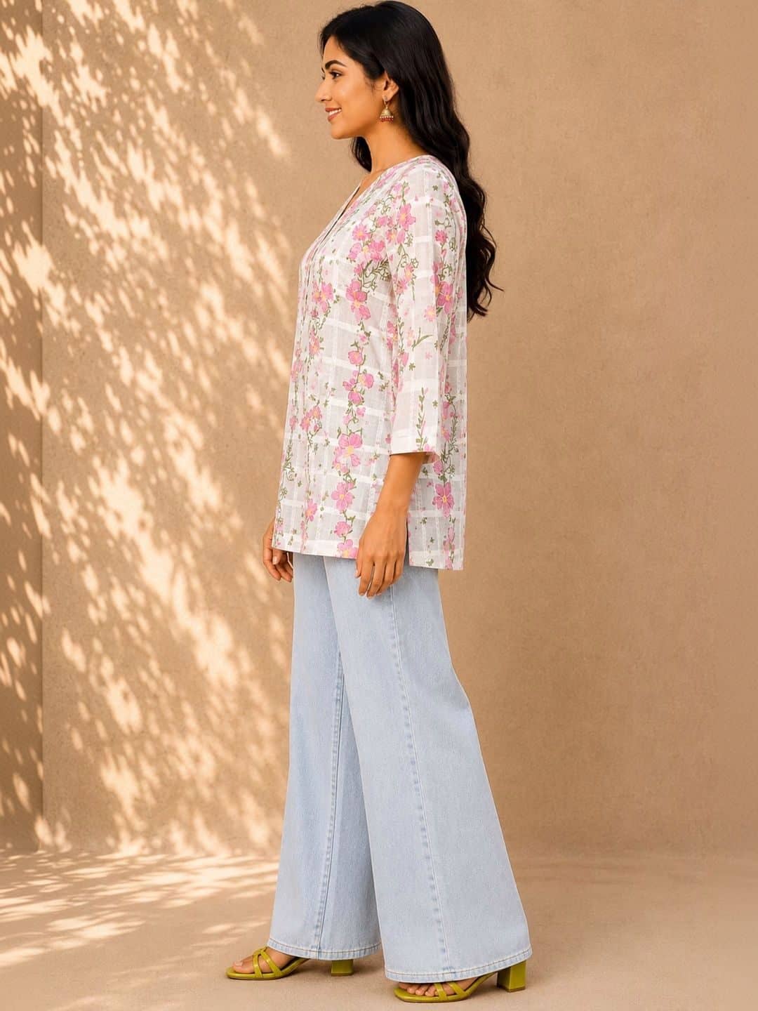 SILCHIC Women Floral Printed Floral Dobby Kurta — photo 3