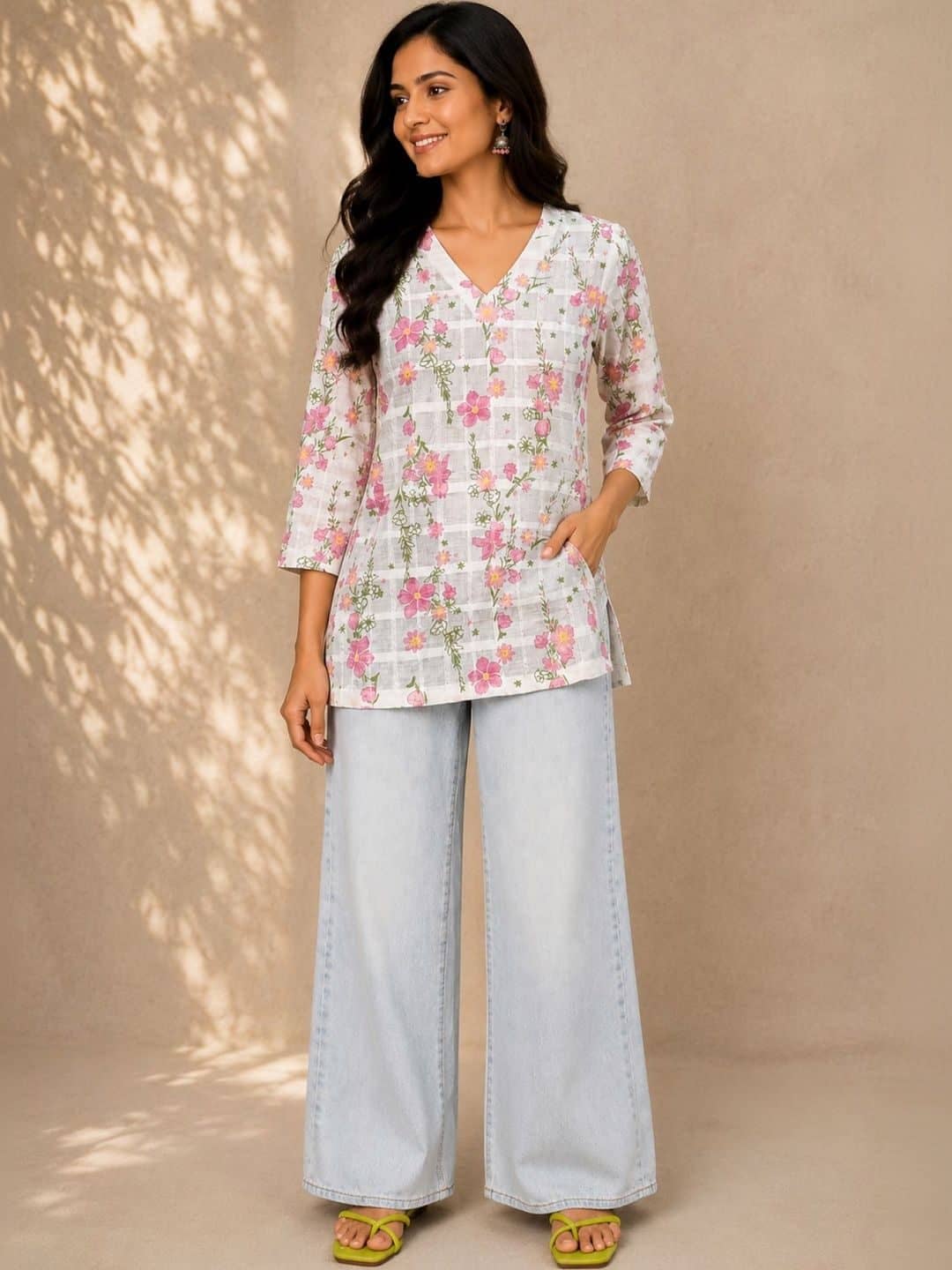 SILCHIC Women Floral Printed Floral Dobby Kurta — photo 2