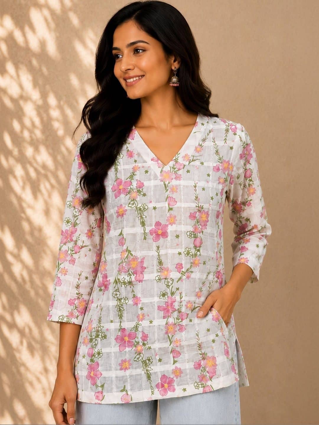 SILCHIC Women Floral Printed Floral Dobby Kurta