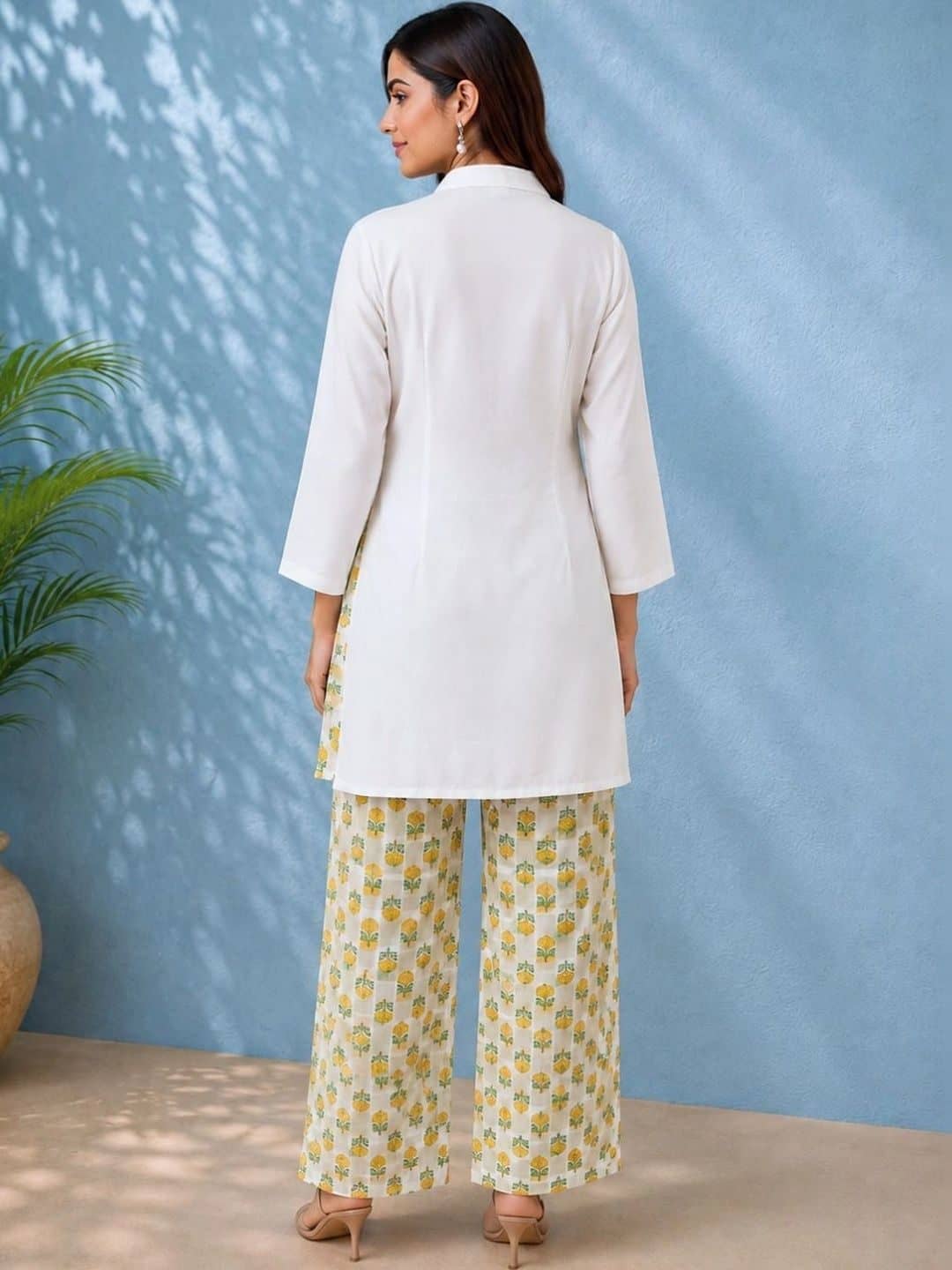 SILCHIC Floral Cotton Printed Tunic with Trousers — photo 2