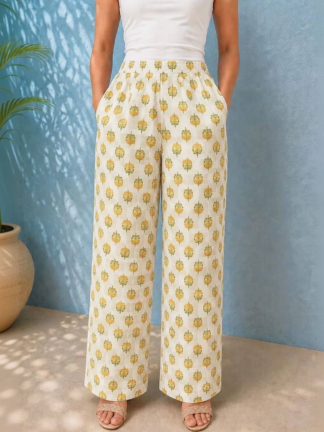 SILCHIC Floral Cotton Printed Tunic with Trousers — photo 5