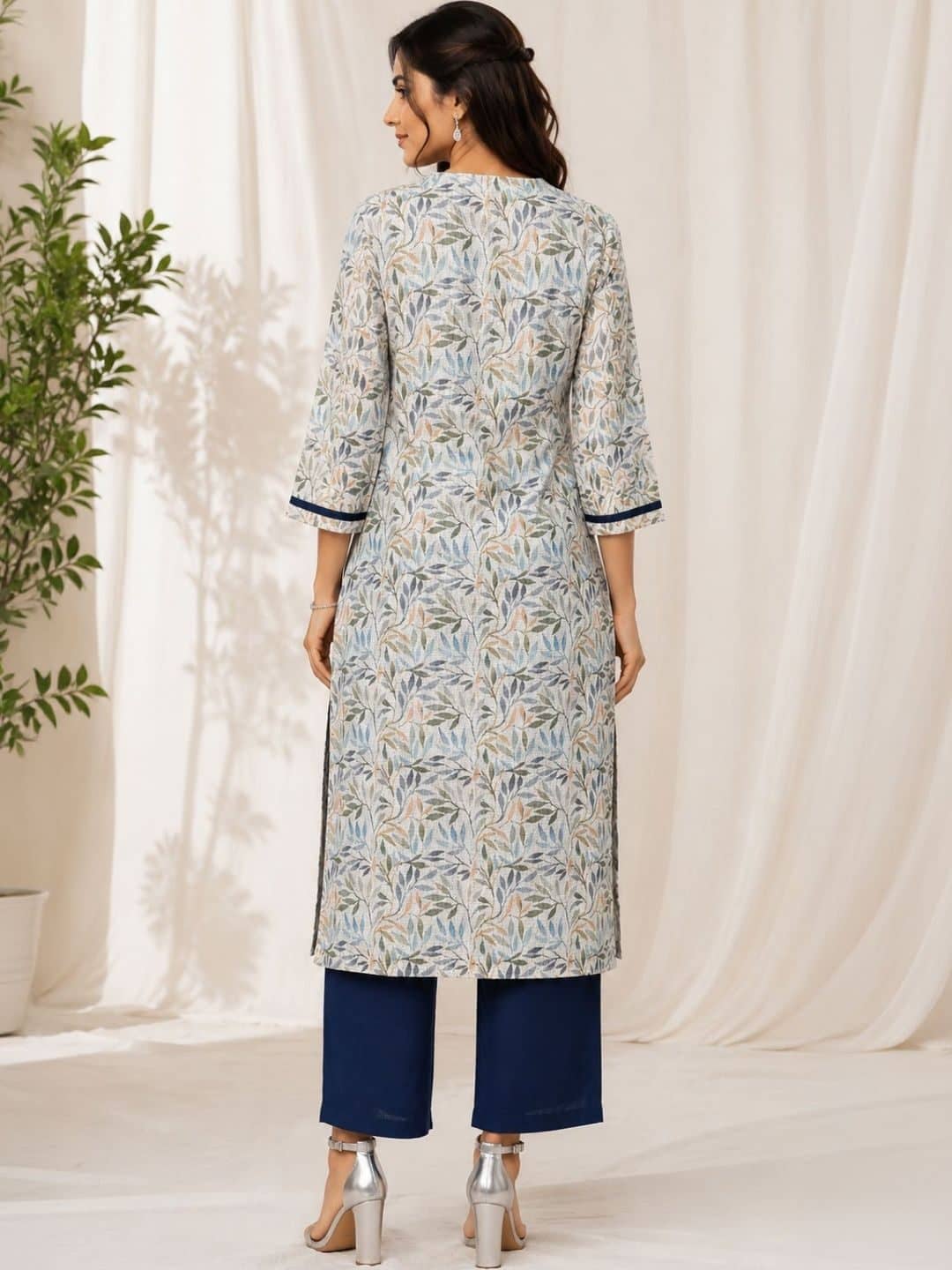 SILCHIC Women Ethnic Motifs Printed Regular Kurta with Trousers — photo 2