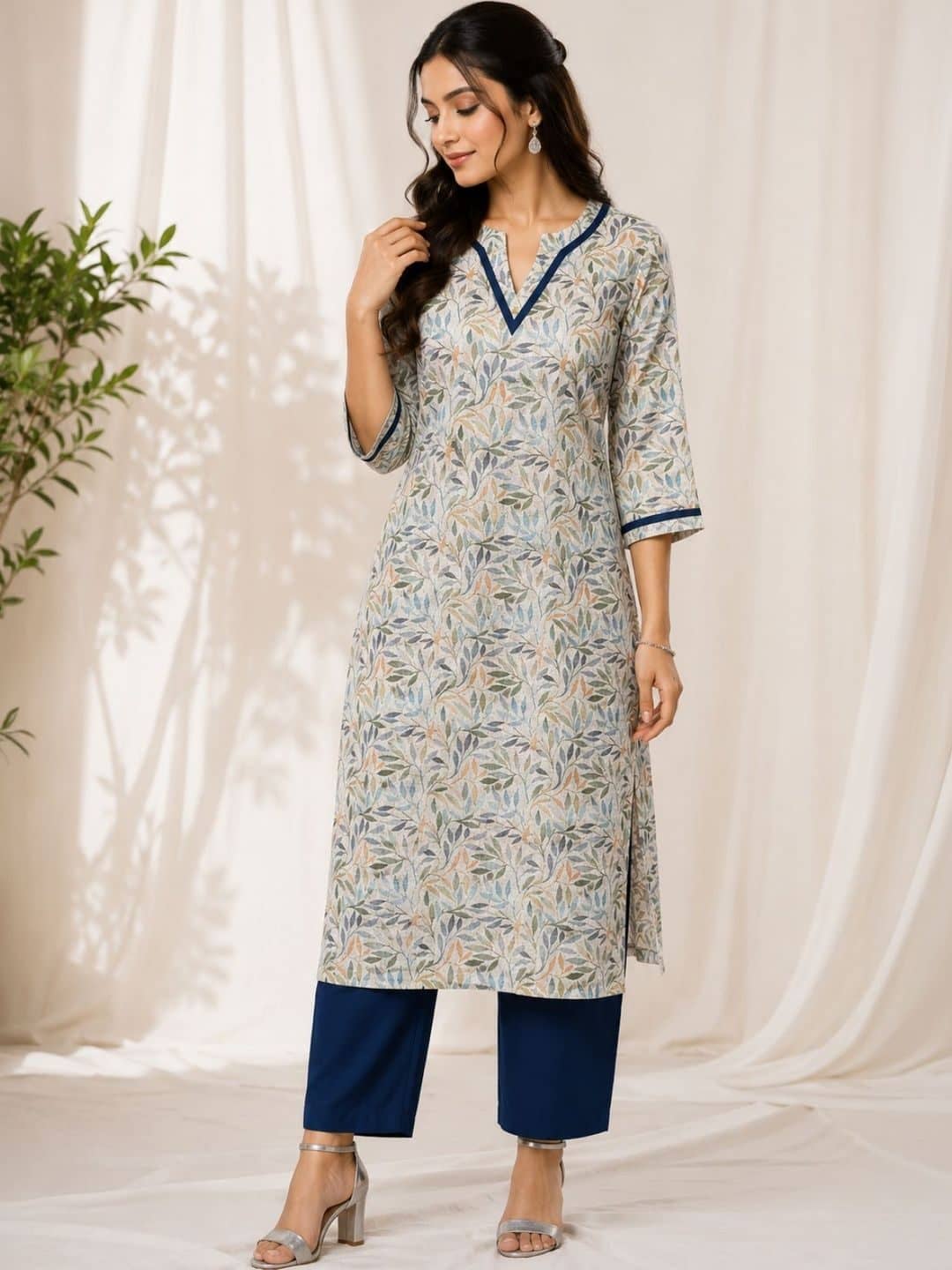 SILCHIC Women Ethnic Motifs Printed Regular Kurta with Trousers — photo 1