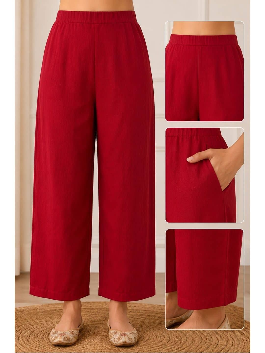 SILCHIC Women Ethnic Motifs Embroidered Regular Dupion Silk Kurta with Palazzos & With Dupatta — photo 4