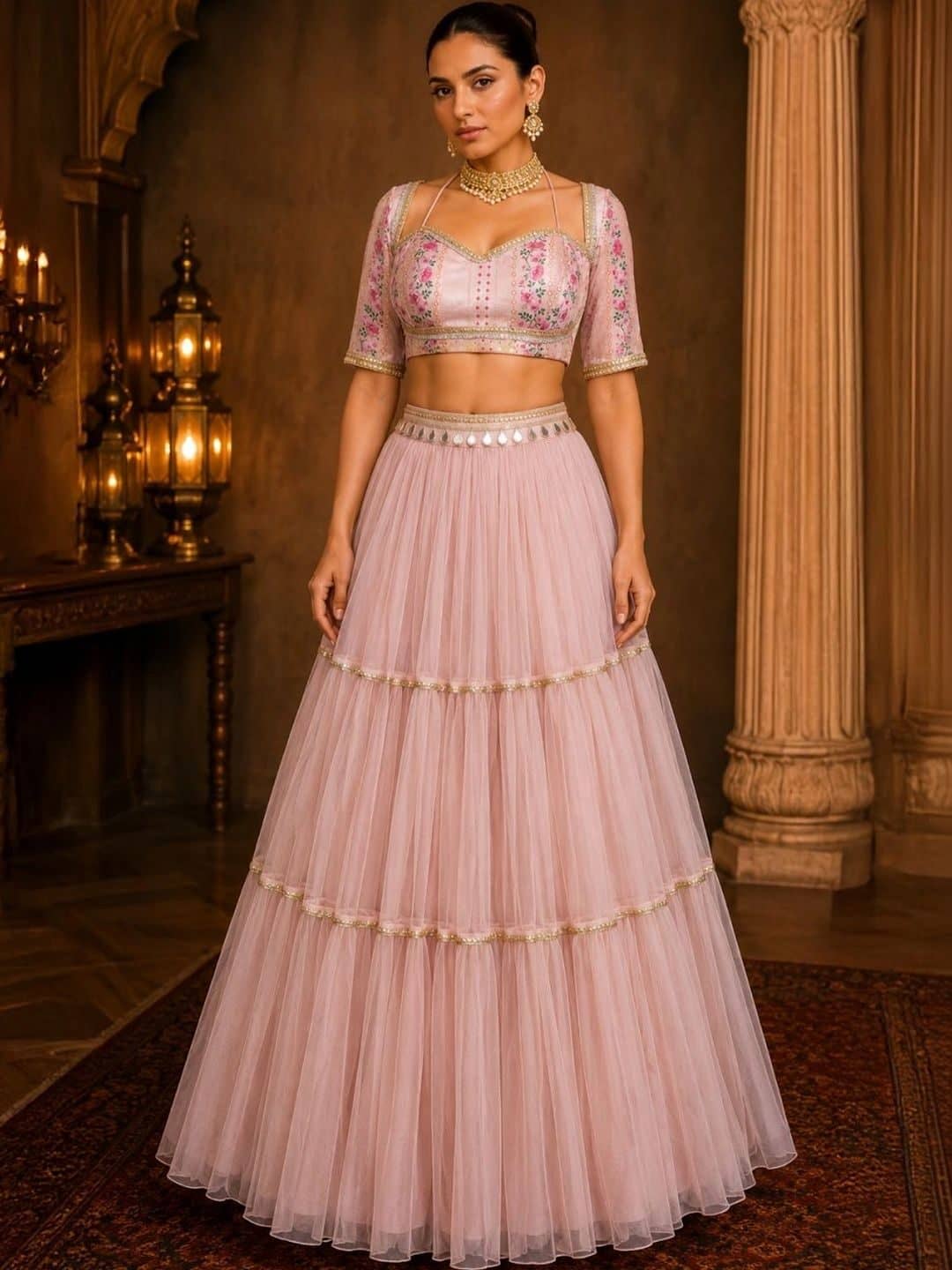 SILCHIC Embroidered Thread Work Ready to Wear Lehenga & Blouse With Dupatta — photo 5