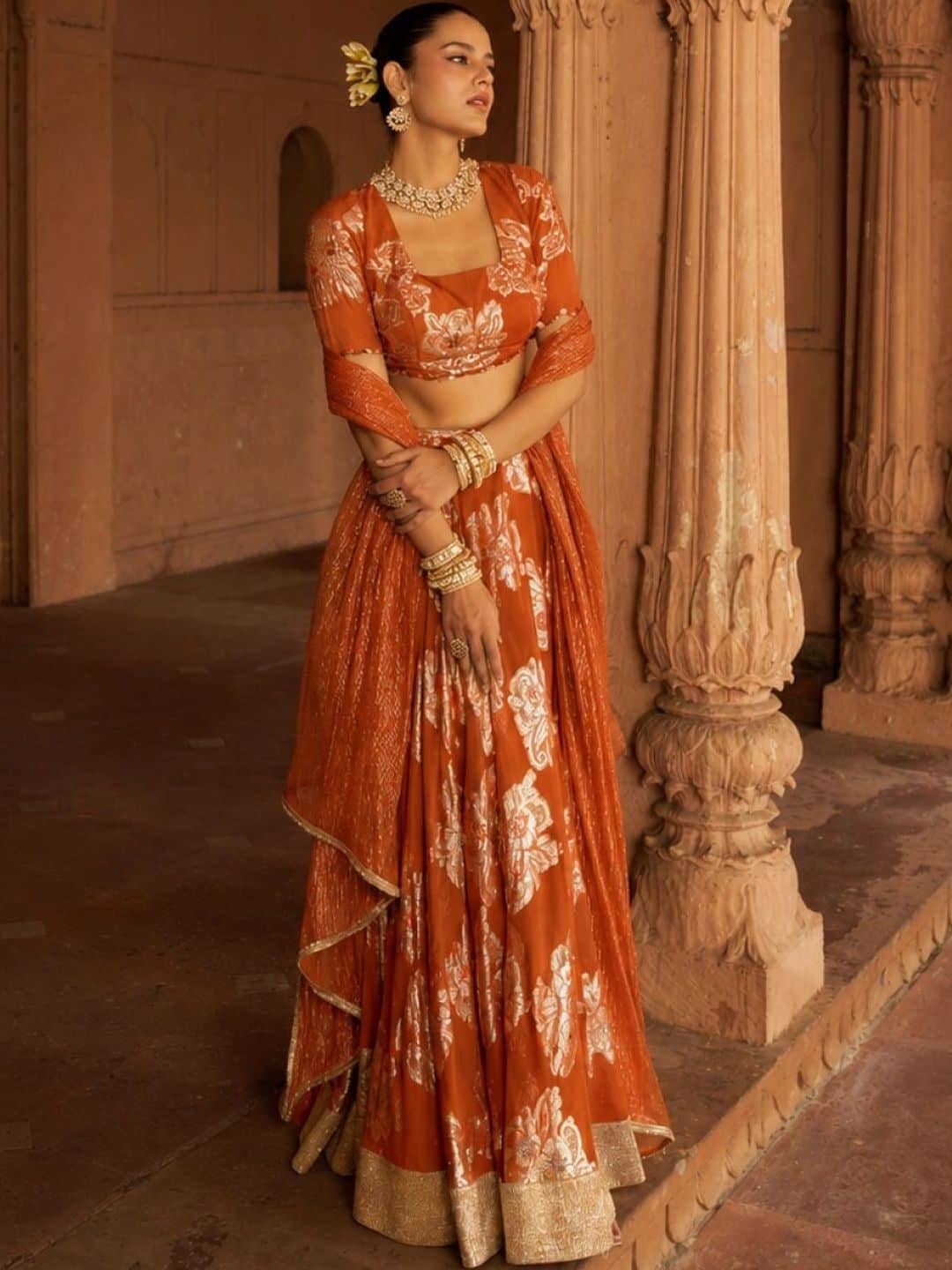 SILCHIC Printed Foil Print Ready to Wear Lehenga & Blouse With Dupatta — photo 5