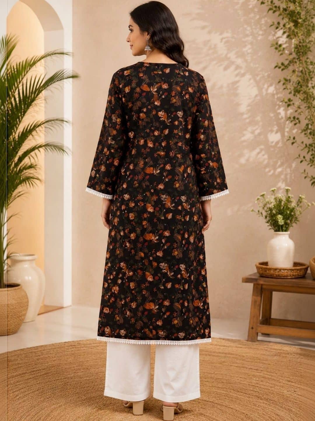 SILCHIC Women Floral Printed Regular Kurta with Palazzos — photo 2