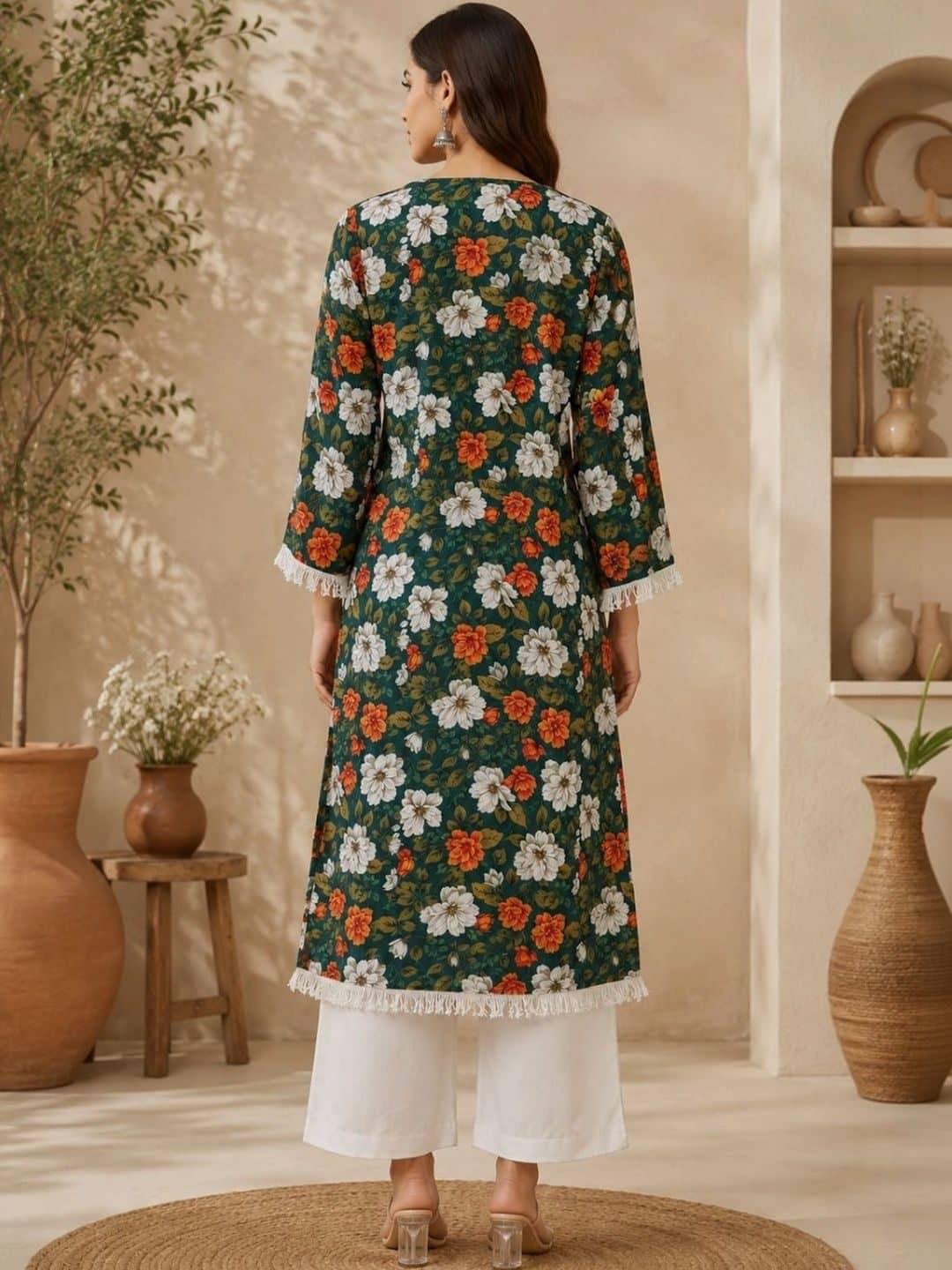 SILCHIC Women Floral Printed Regular Kurta with Palazzos — photo 2