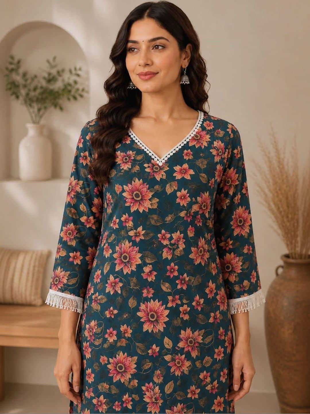 SILCHIC Women Floral Printed Regular Kurta with Palazzos — photo 5