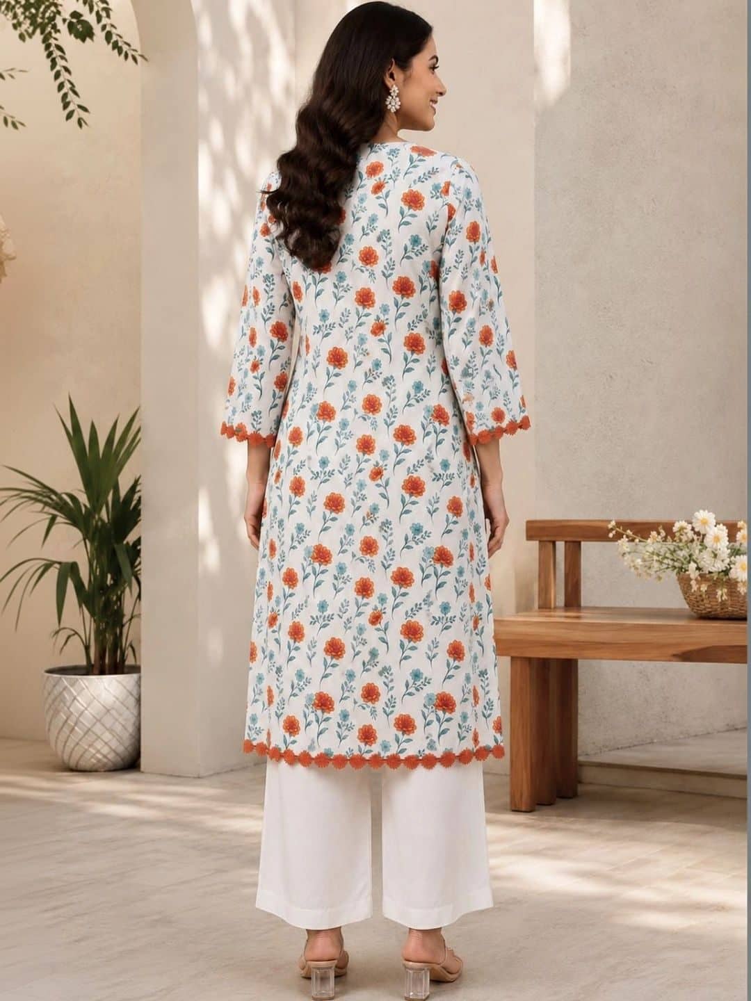 SILCHIC Women Floral Printed Regular Kurta with Palazzos — photo 2