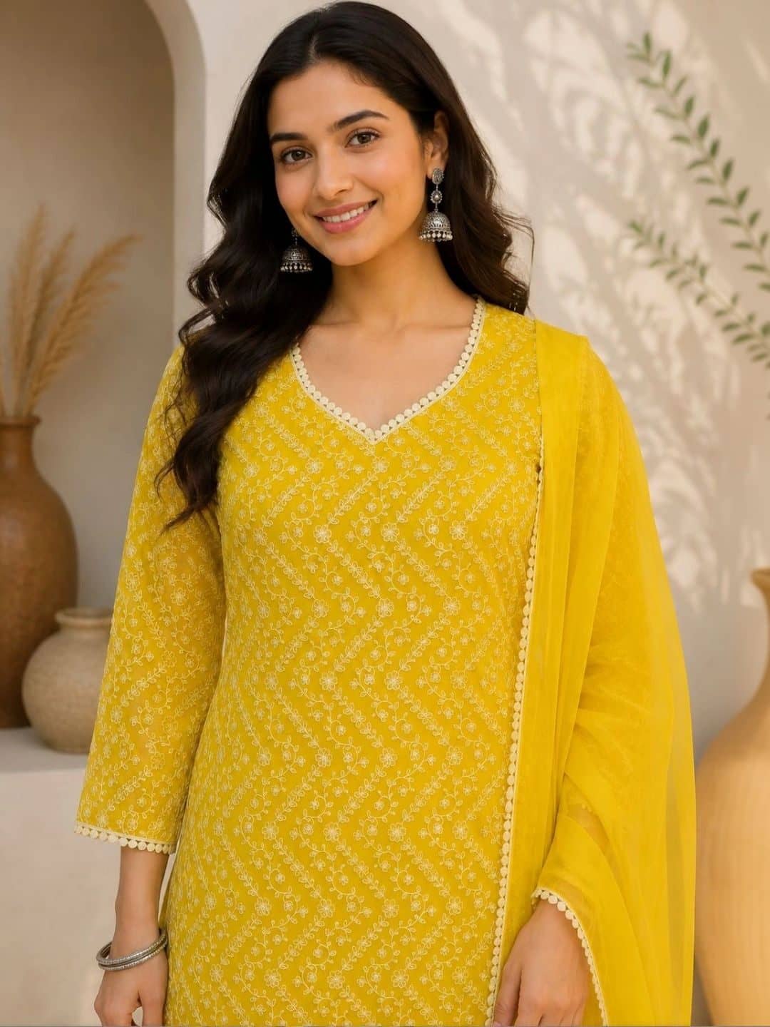 SILCHIC Women Printed Regular Kurta with Trousers & With Dupatta — photo 6