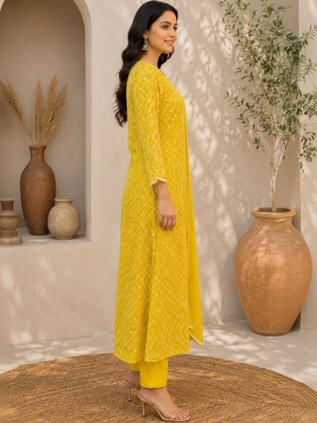 SILCHIC Women Printed Regular Kurta with Trousers & With Dupatta — photo 4