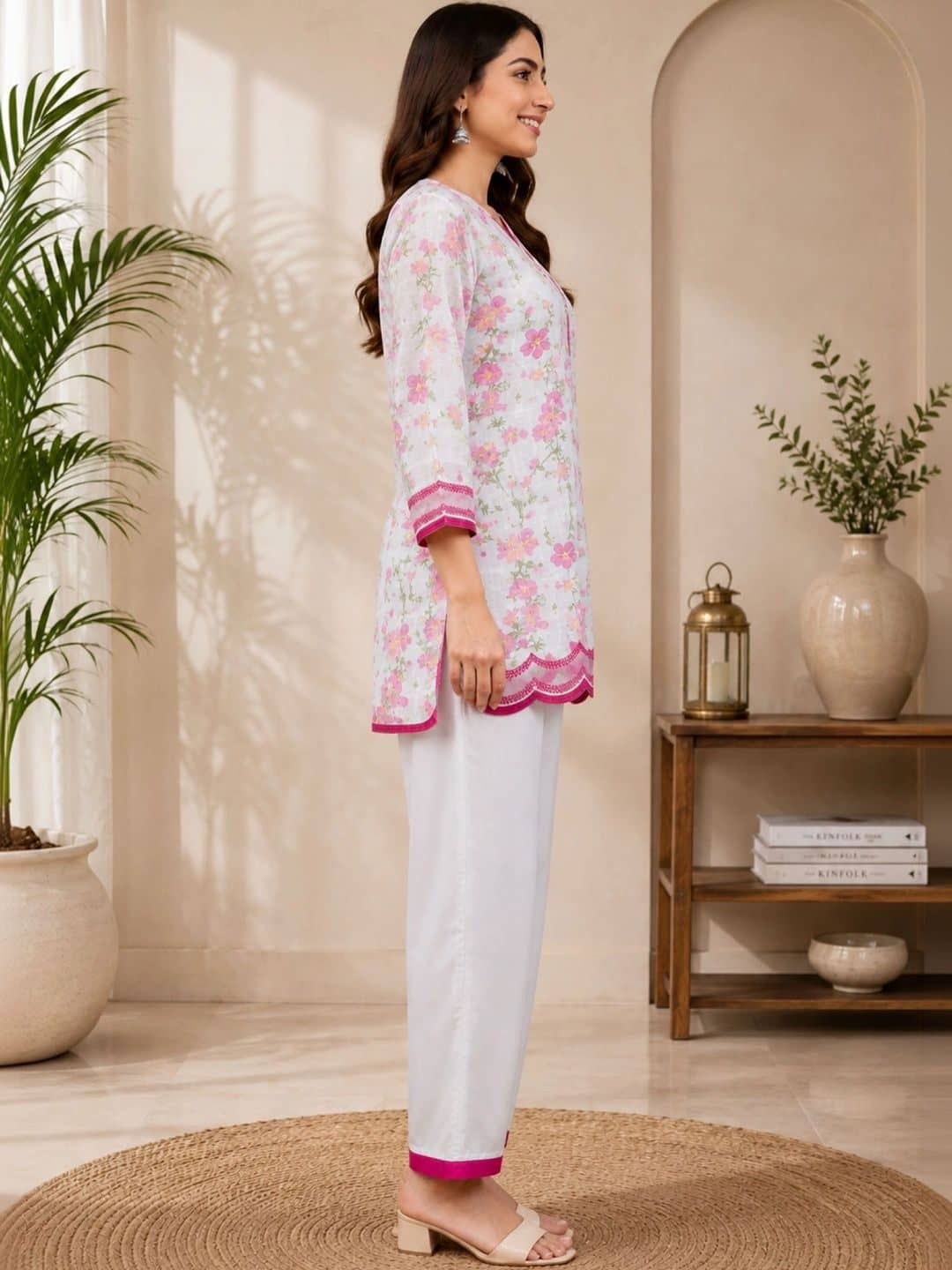 SILCHIC Women Floral Printed Regular Kurta with Trousers — photo 6