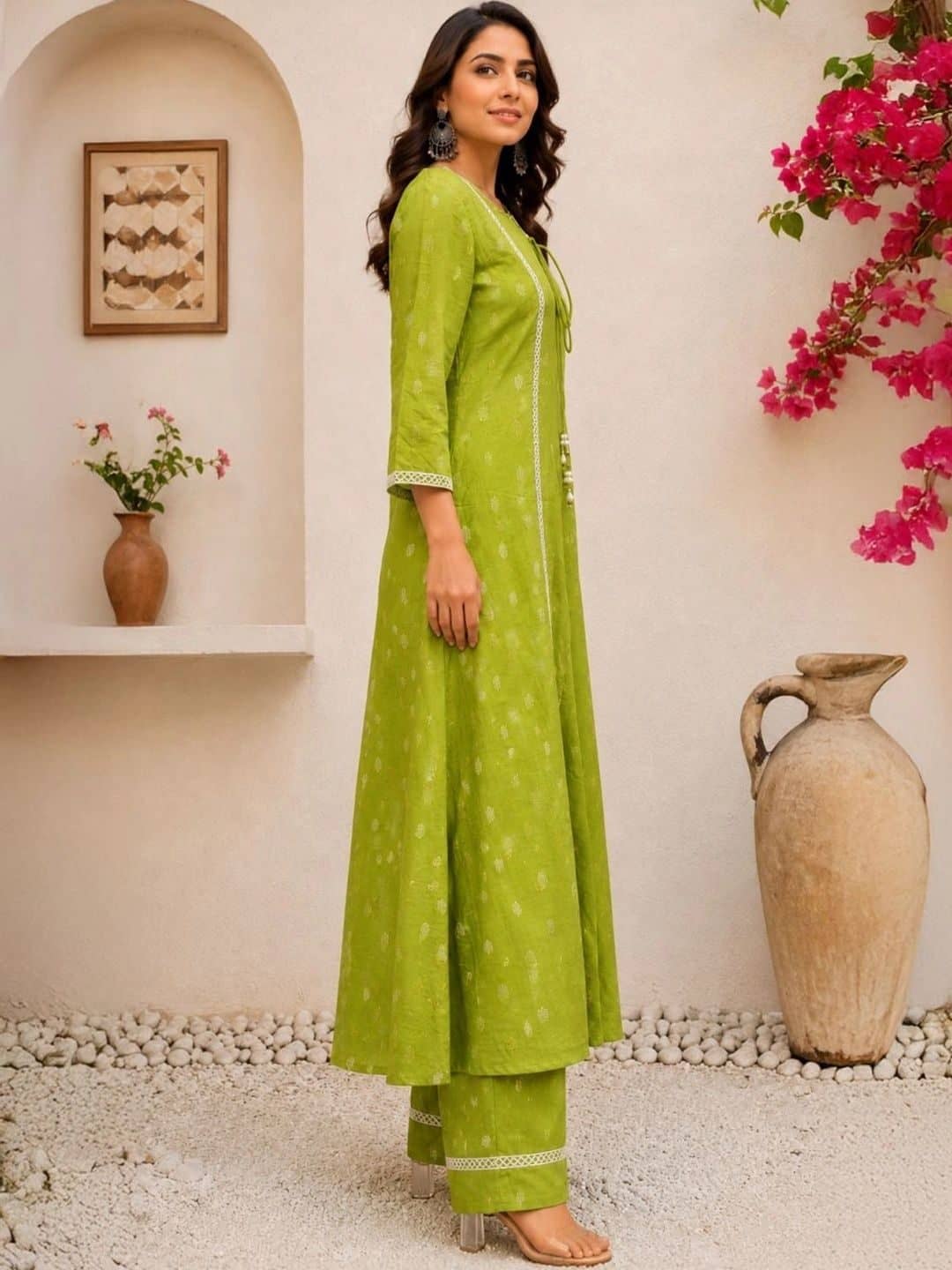 SILCHIC Women Ethnic Motifs Printed Regular Kurta with Palazzos — photo 6