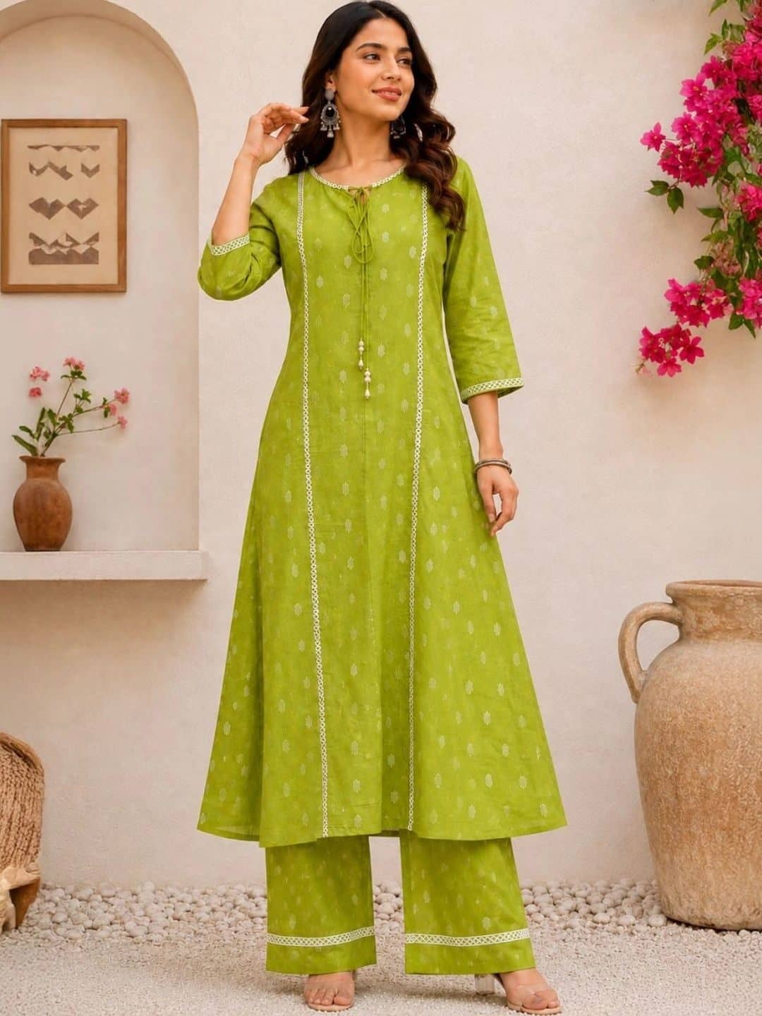 SILCHIC Women Ethnic Motifs Printed Regular Kurta with Palazzos — photo 1