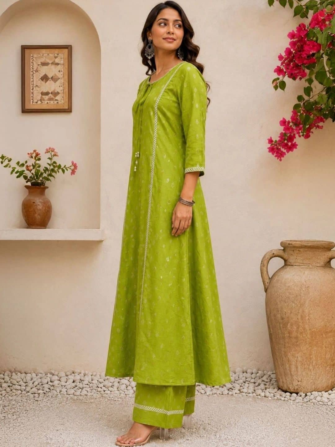 SILCHIC Women Ethnic Motifs Printed Regular Kurta with Palazzos — photo 3