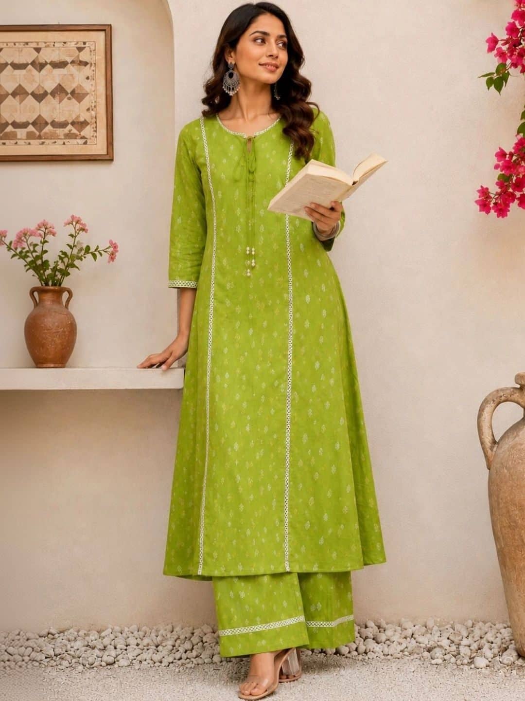 SILCHIC Women Ethnic Motifs Printed Regular Kurta with Palazzos — photo 5