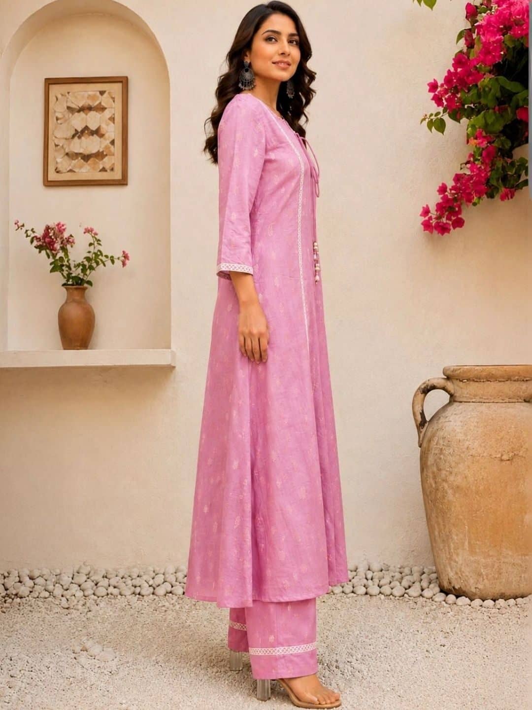SILCHIC Women Ethnic Motifs Printed Regular Kurta with Palazzos — photo 3