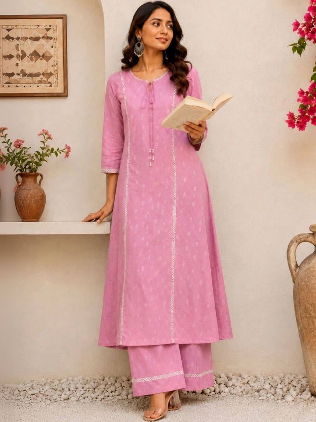 SILCHIC Women Ethnic Motifs Printed Regular Kurta with Palazzos — photo 5