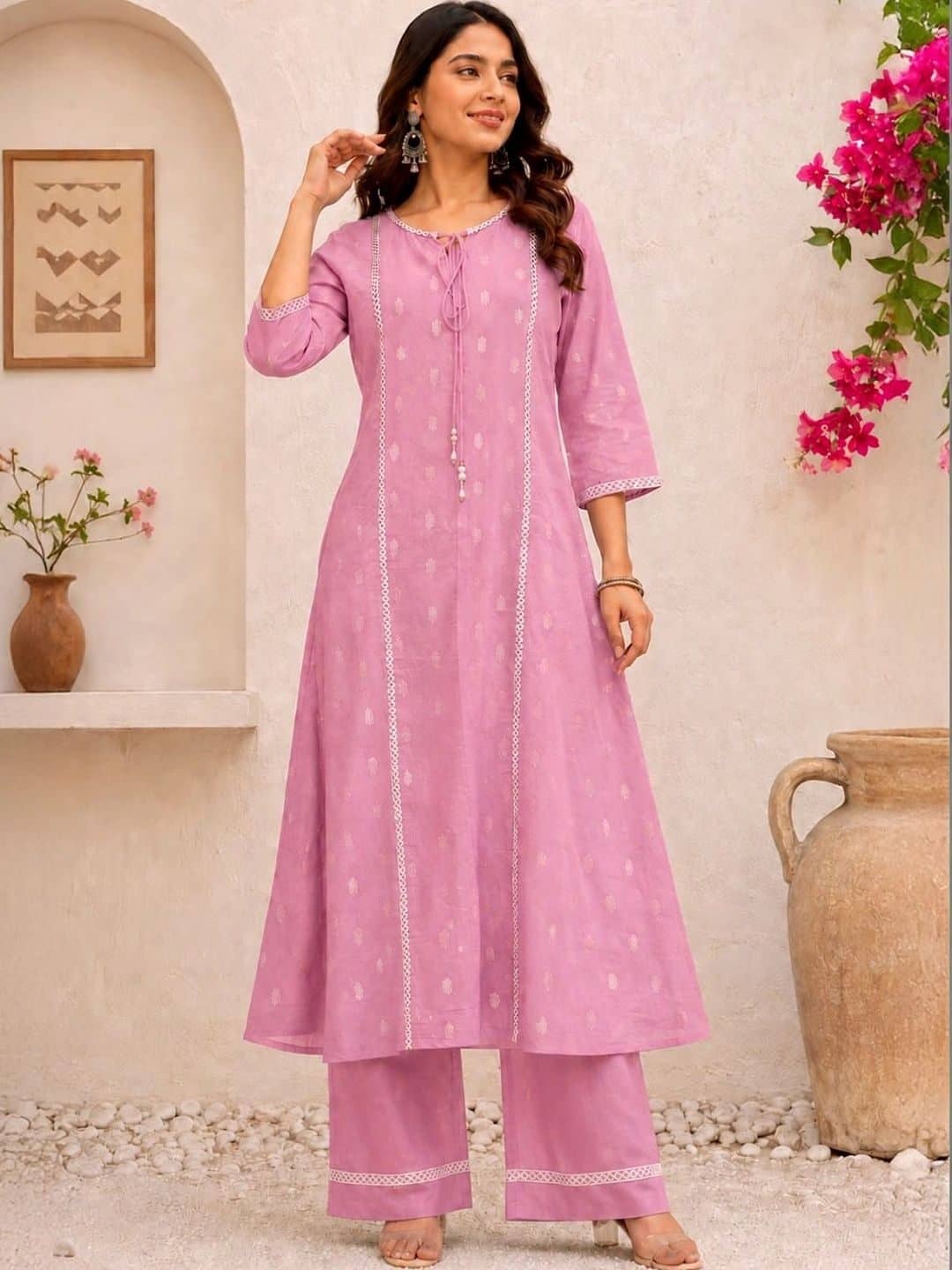 SILCHIC Women Ethnic Motifs Printed Regular Kurta with Palazzos — photo 1