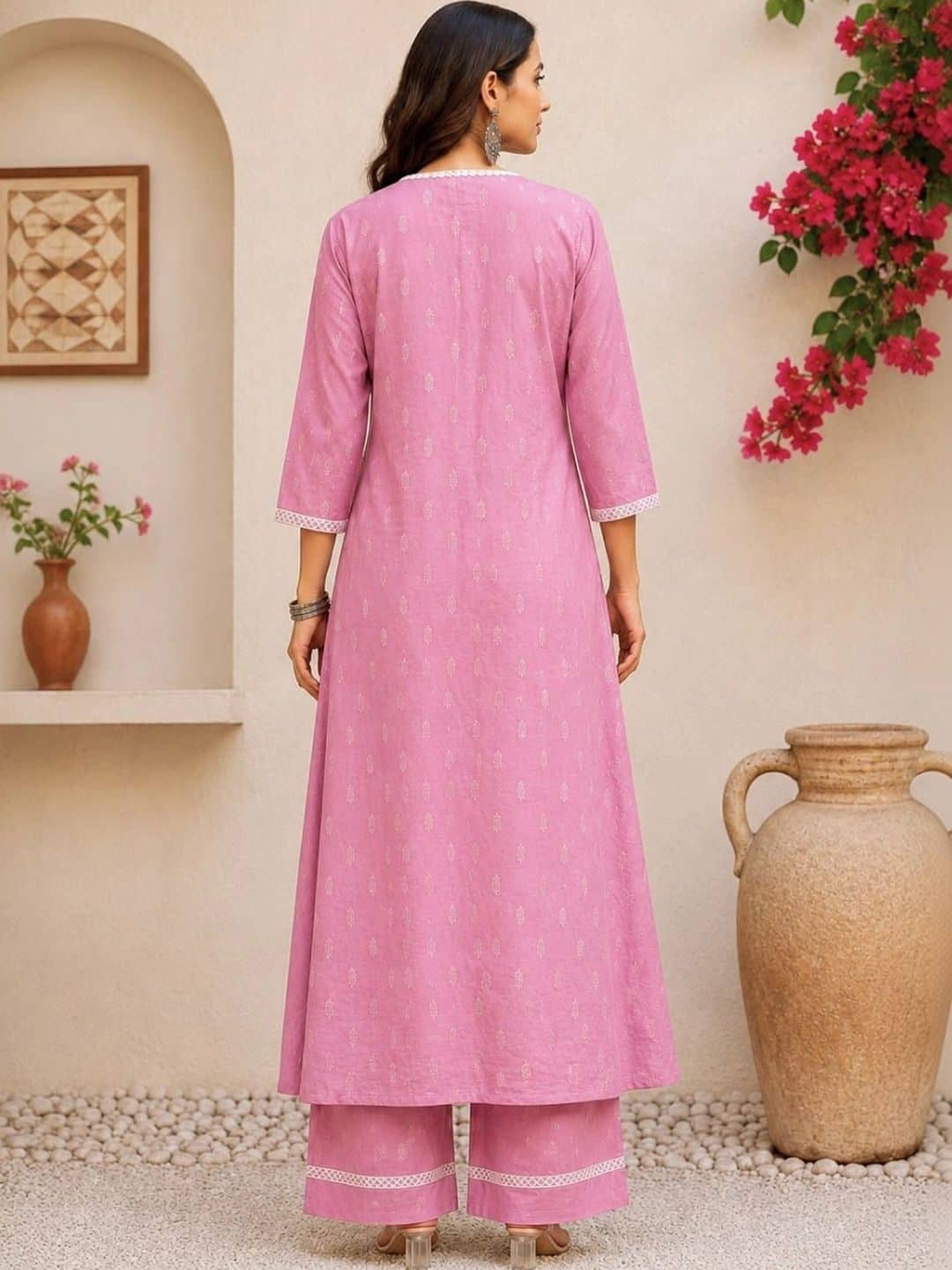 SILCHIC Women Ethnic Motifs Printed Regular Kurta with Palazzos — photo 2