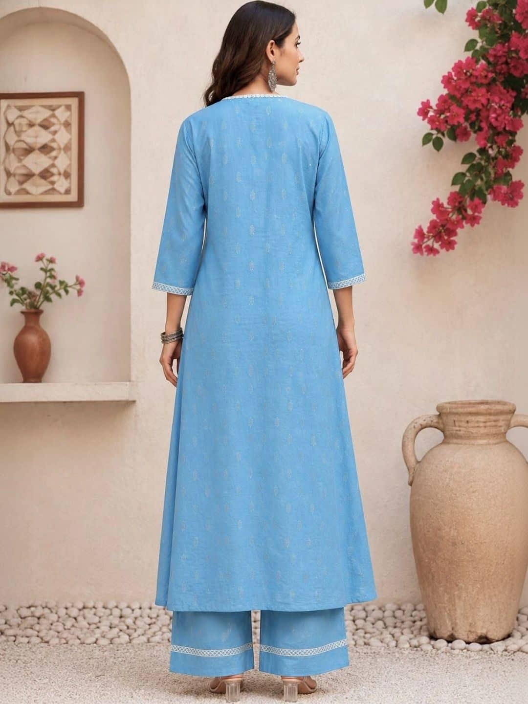 SILCHIC Women Ethnic Motifs Printed Regular Kurta with Palazzos — photo 2