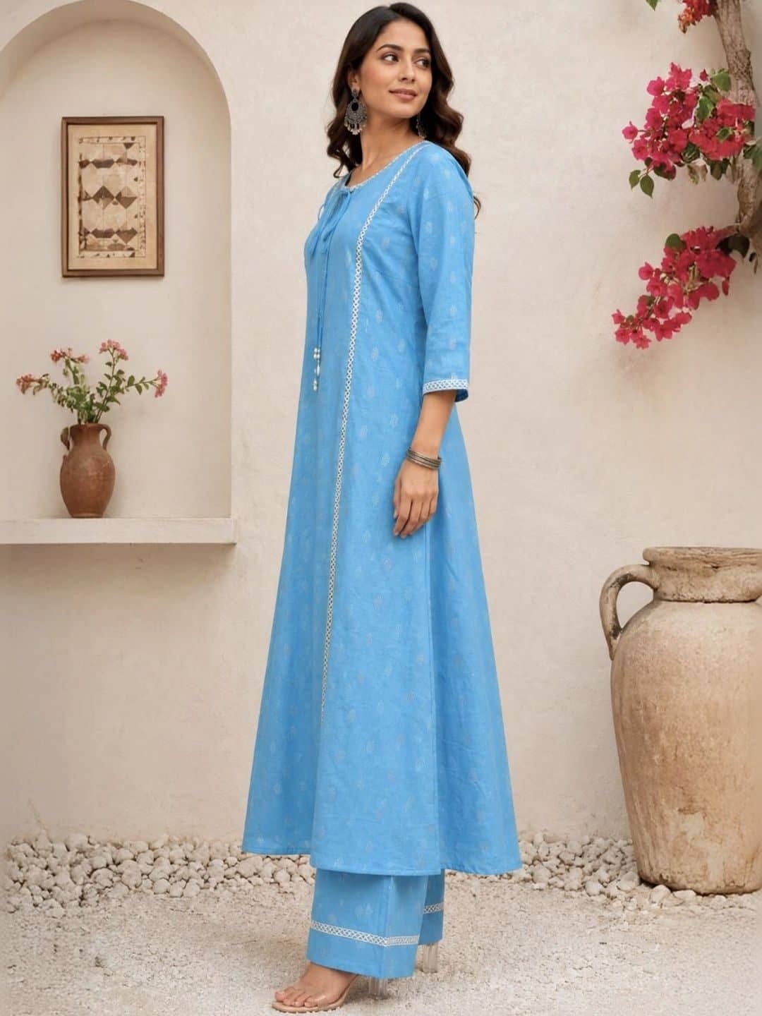 SILCHIC Women Ethnic Motifs Printed Regular Kurta with Palazzos — photo 6