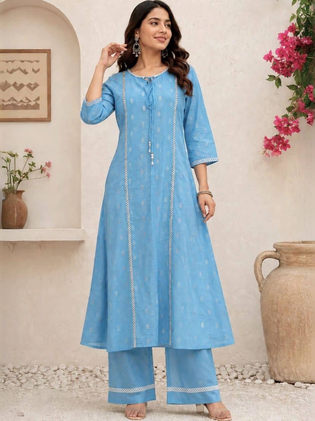 SILCHIC Women Ethnic Motifs Printed Regular Kurta with Palazzos — photo 1