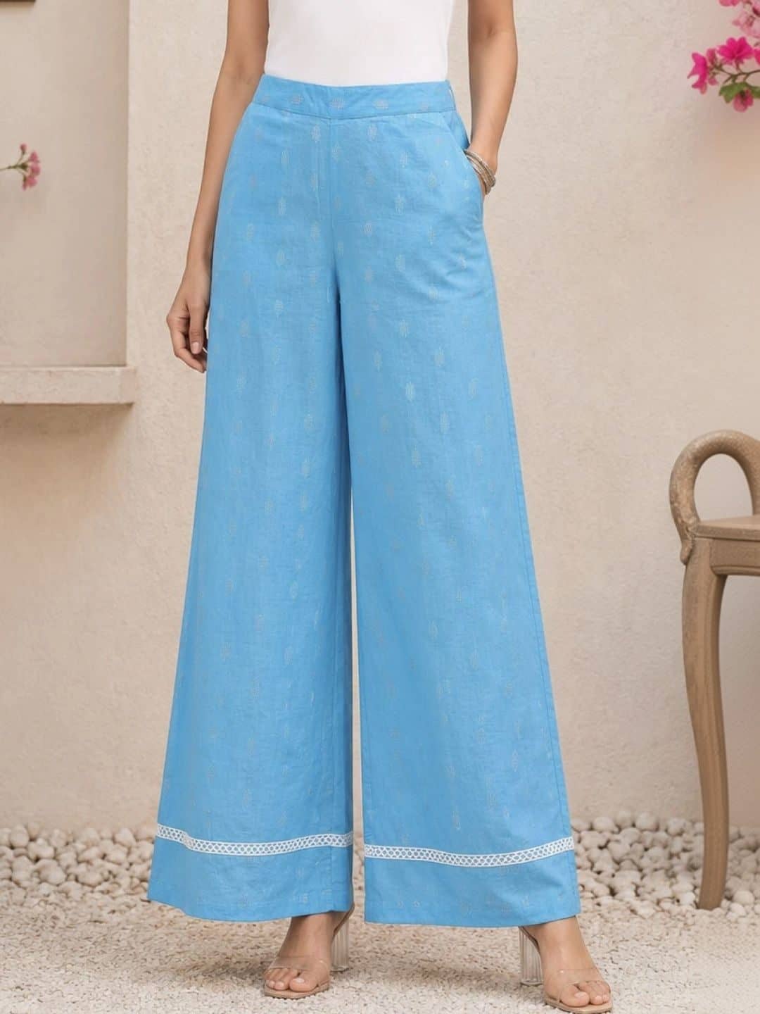 SILCHIC Women Ethnic Motifs Printed Regular Kurta with Palazzos — photo 4