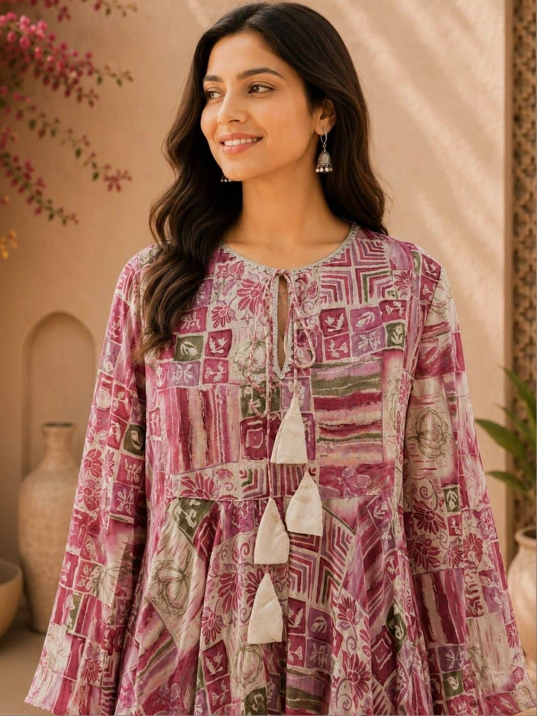 SILCHIC Women Printed Empire Pure Cotton Kurti with Palazzos — photo 4