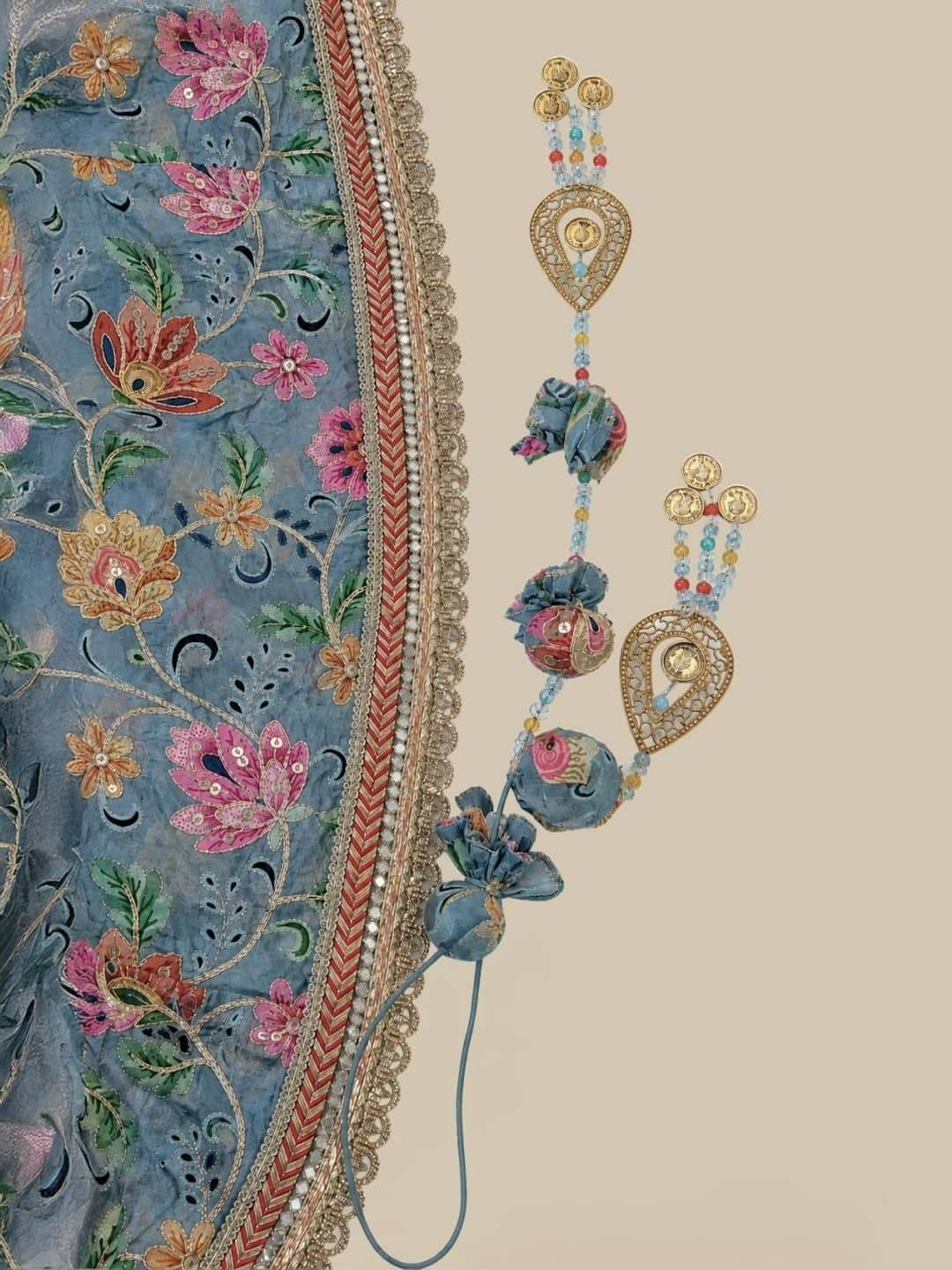 SILCHIC Embroidered Floral Anarkali Kurta Dress with Square Neck & Full Sleeves — photo 5