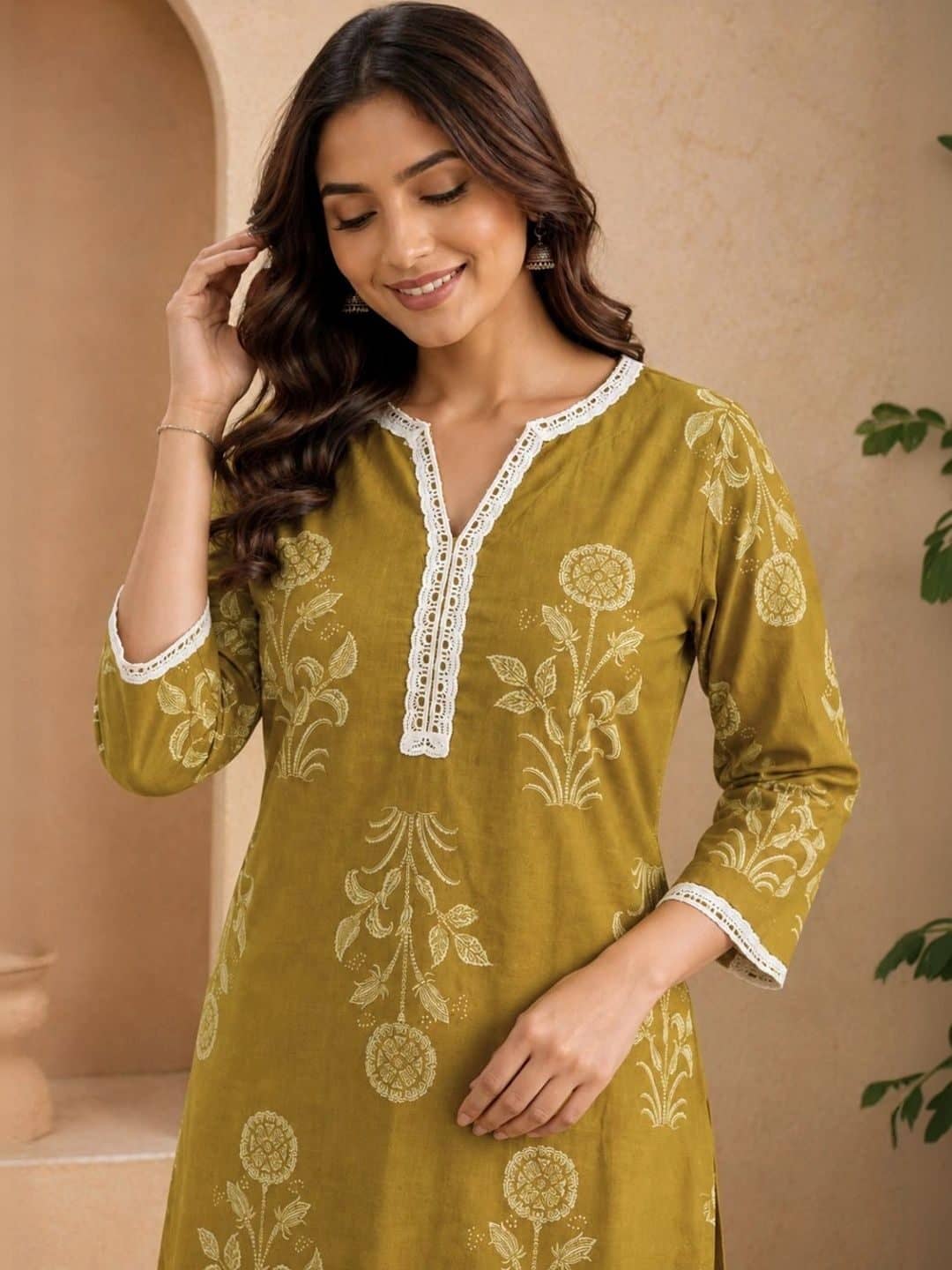 SILCHIC Women Ethnic Motifs Printed Regular Pure Cotton Kurta with Trousers — photo 5