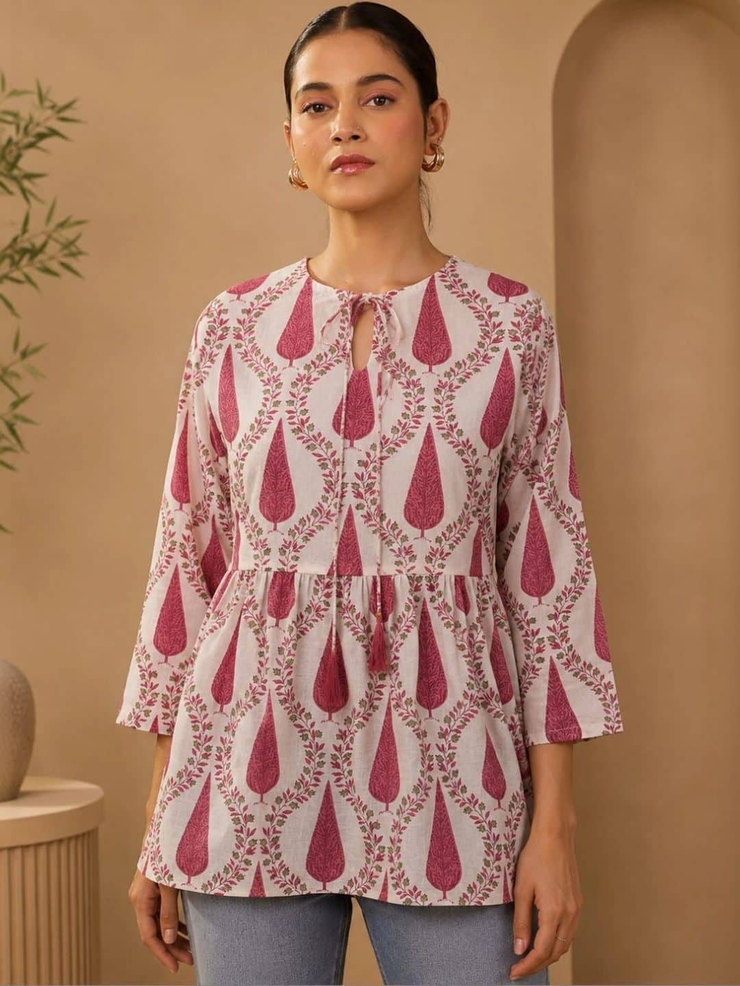 SILCHIC Botanical Printed Pure Cotton Kurti — photo 1